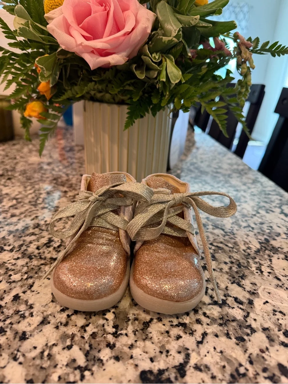 Kids Falcotto Velvet and Glitter High-Top Sneakers
